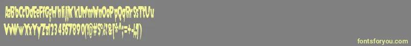 Jaunty Font – Yellow Fonts on Gray Background