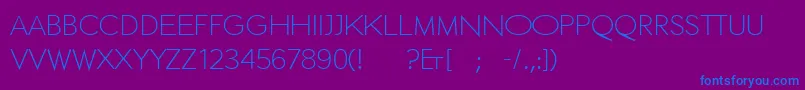 Ethextended Font – Blue Fonts on Purple Background
