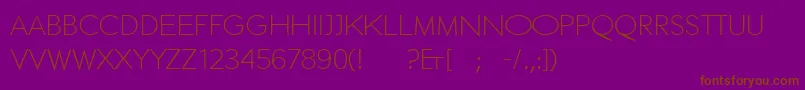 Ethextended Font – Brown Fonts on Purple Background