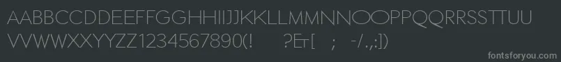 Ethextended Font – Gray Fonts on Black Background