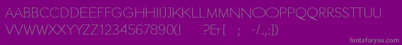 Czcionka Ethextended – szare czcionki na fioletowym tle
