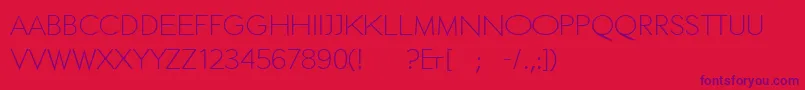 Ethextended-Schriftart – Violette Schriften auf rotem Hintergrund