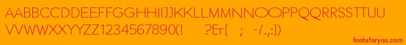 Ethextended Font – Red Fonts on Orange Background