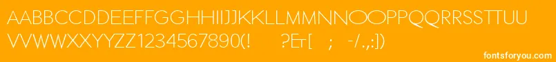 Ethextended Font – White Fonts on Orange Background