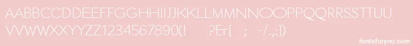 フォントEthextended – ピンクの背景に白い文字
