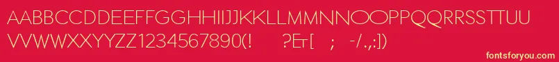 Ethextended Font – Yellow Fonts on Red Background