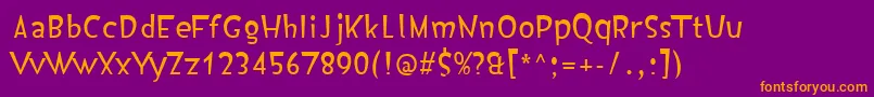 IsildurHigh Font – Orange Fonts on Purple Background