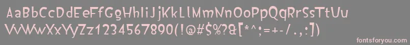 フォントIsildurHigh – 灰色の背景にピンクのフォント