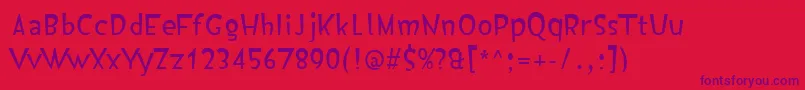 IsildurHigh Font – Purple Fonts on Red Background