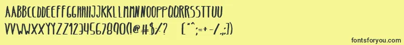 BeltaBold Font – Black Fonts on Yellow Background
