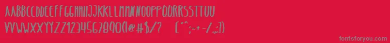 フォントBeltaBold – 赤い背景に灰色の文字