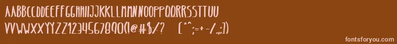 BeltaBold Font – Pink Fonts on Brown Background