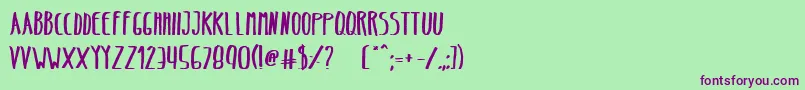 Police BeltaBold – polices violettes sur fond vert