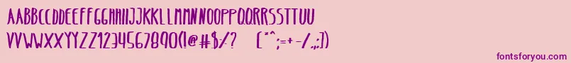 BeltaBold Font – Purple Fonts on Pink Background