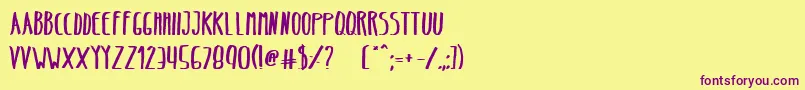 BeltaBold Font – Purple Fonts on Yellow Background
