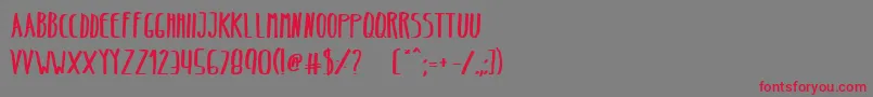 BeltaBold Font – Red Fonts on Gray Background