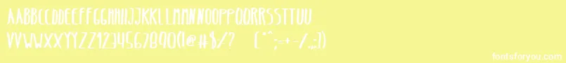 BeltaBold Font – White Fonts on Yellow Background