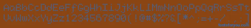 Starrytype Font – Blue Fonts on Brown Background
