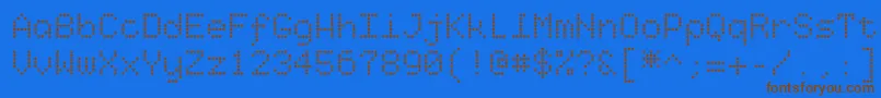 Starrytype Font – Brown Fonts on Blue Background