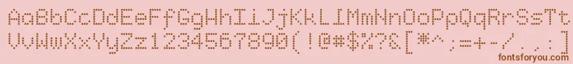 フォントStarrytype – ピンクの背景に茶色のフォント
