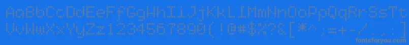 Starrytype-fontti – harmaat kirjasimet sinisellä taustalla