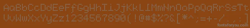 Шрифт Starrytype – серые шрифты на коричневом фоне