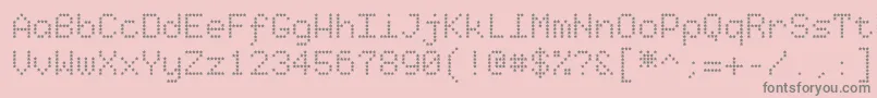 Starrytype Font – Gray Fonts on Pink Background