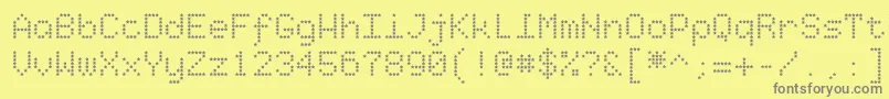 Шрифт Starrytype – серые шрифты на жёлтом фоне
