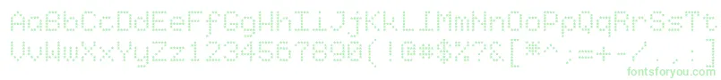 Starrytype-fontti – vihreät fontit valkoisella taustalla