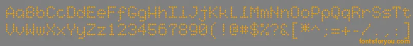 Starrytype Font – Orange Fonts on Gray Background