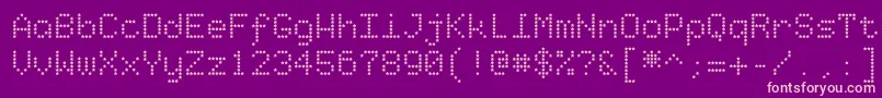 Starrytype Font – Pink Fonts on Purple Background