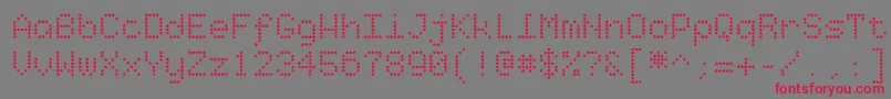 Starrytype Font – Red Fonts on Gray Background