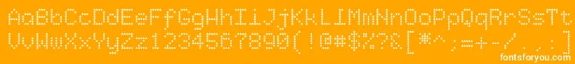 Starrytype Font – White Fonts on Orange Background