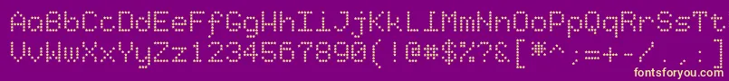 Starrytype-fontti – keltaiset fontit violetilla taustalla