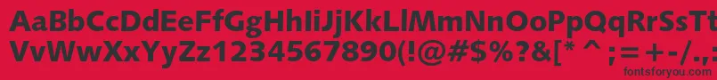 Humanist531cblackbt Font – Black Fonts on Red Background