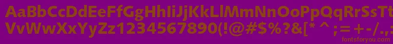 Humanist531cblackbt Font – Brown Fonts on Purple Background