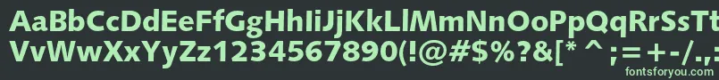 Humanist531cblackbt Font – Green Fonts on Black Background
