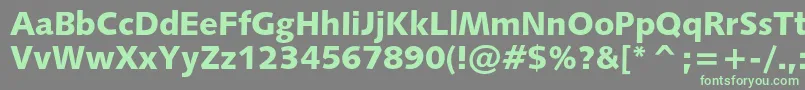 Humanist531cblackbt Font – Green Fonts on Gray Background