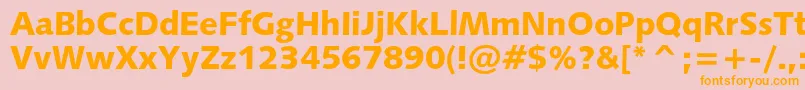 Humanist531cblackbt Font – Orange Fonts on Pink Background