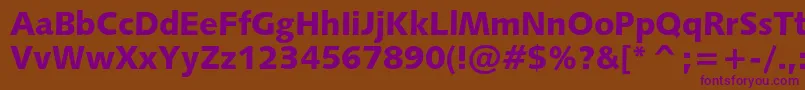 Humanist531cblackbt Font – Purple Fonts on Brown Background