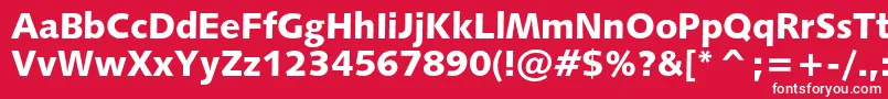 Humanist531cblackbt Font – White Fonts on Red Background