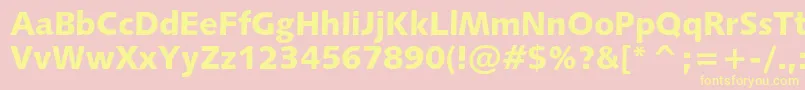 Humanist531cblackbt Font – Yellow Fonts on Pink Background