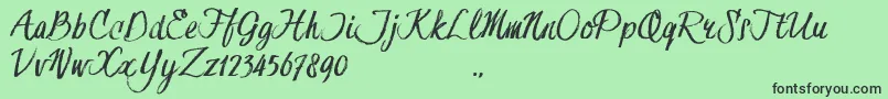 HessterMofetDirtyTrial-Schriftart – Schwarze Schriften auf grünem Hintergrund