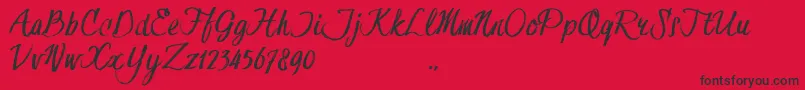 More about HessterMofetDirtyTrial Font HessterMofetDirtyTrial Font – Black Fonts on Red Background