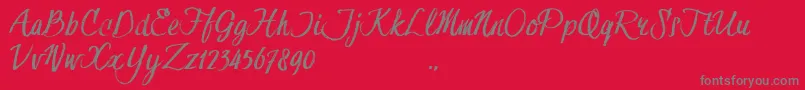 HessterMofetDirtyTrial Font – Gray Fonts on Red Background