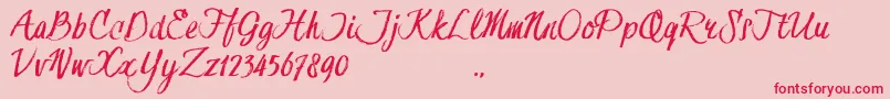 HessterMofetDirtyTrial Font – Red Fonts on Pink Background