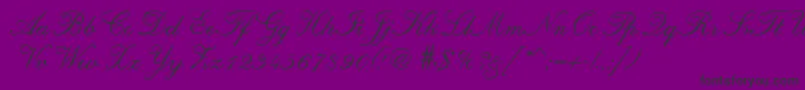 RegencyRegular-Schriftart – Schwarze Schriften auf violettem Hintergrund