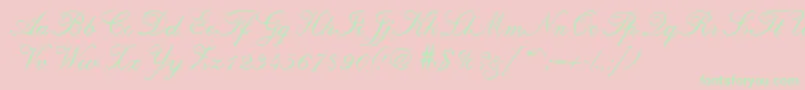 RegencyRegular Font – Green Fonts on Pink Background