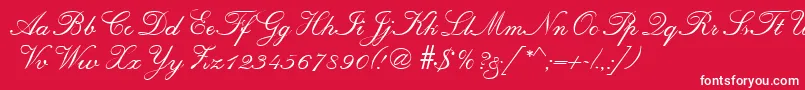 RegencyRegular Font – White Fonts on Red Background