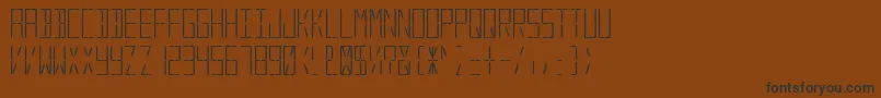 Шрифт DigitalSystem – чёрные шрифты на коричневом фоне